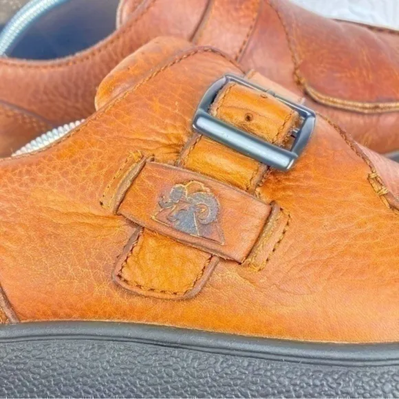 ROCKY Men’s Monk Strap Split Toe Vintage Brown Leather Shoes (size 11)