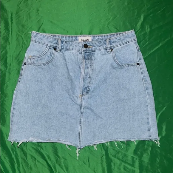 Rollas Denim Blue Mini Skirt size 30