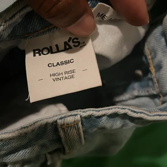 Rollas Denim Blue Mini Skirt size 30