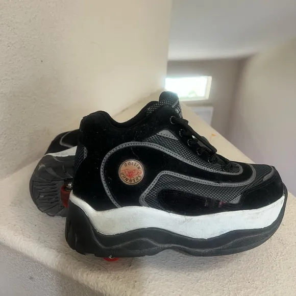 Roller Platform  Tennis Shoes Wheels Roller Skates Y2K Rollin Runners M‎ 9 / W11