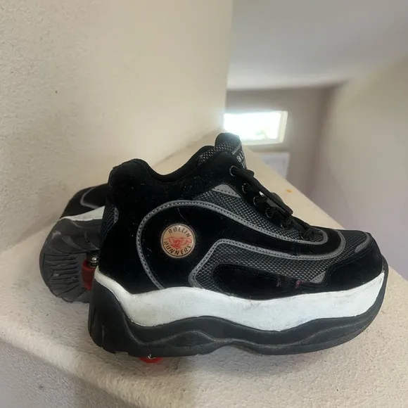 Roller Platform  Tennis Shoes Wheels Roller Skates Y2K Rollin Runners M‎ 9 / W11