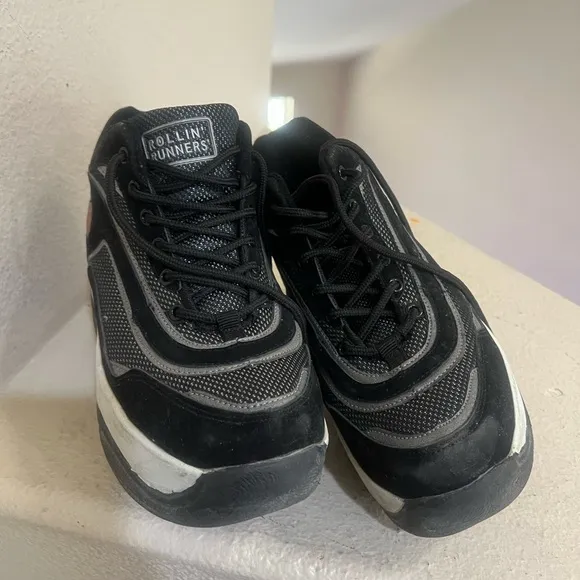 Roller Platform  Tennis Shoes Wheels Roller Skates Y2K Rollin Runners M‎ 9 / W11
