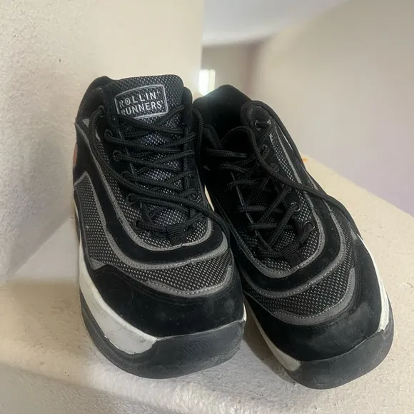 Roller Platform  Tennis Shoes Wheels Roller Skates Y2K Rollin Runners M‎ 9 / W11