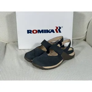 Romika Shoes Milla 133 Blue Comfortable Clogs, Size EU36, US 5.5, NWB