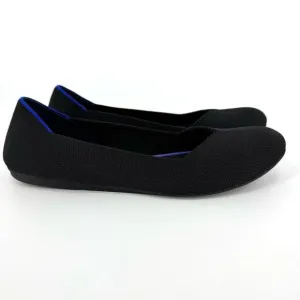Rothy's Ballet Flats Comfortable Slip-On Shoes Black Size 9