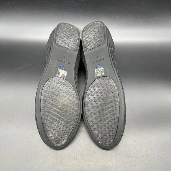Rothys Ballet Flats Shoes Womens Size 11 Black Round Slip On Business Casual