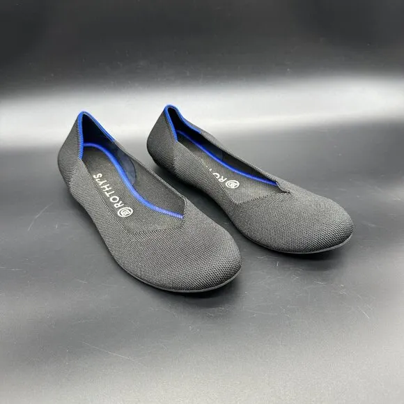 Rothys Ballet Flats Shoes Womens Size 11 Black Round Slip On Business Casual