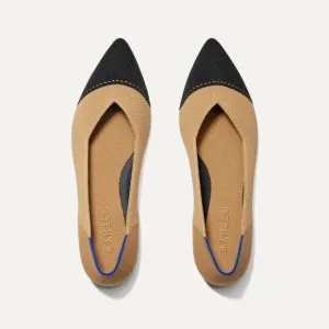 Rothy's Camel Captoe The Point II Comfortable Pointed Toe Flat Size 10 NWOT