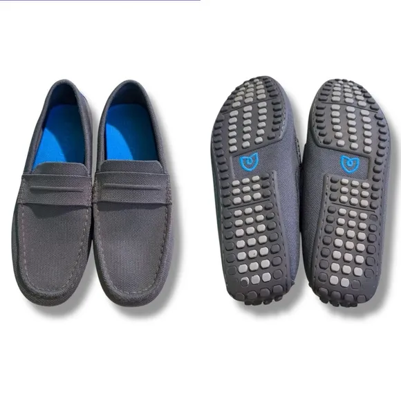 Rothy’s Men’s Woven The Driving Loafer in Graphite Grey Size 10.5