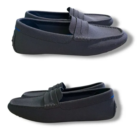 Rothy’s Men’s Woven The Driving Loafer in Graphite Grey Size 10.5
