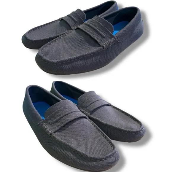 Rothy’s Men’s Woven The Driving Loafer in Graphite Grey Size 10.5