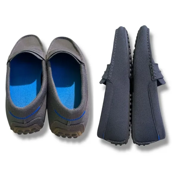 Rothy’s Men’s Woven The Driving Loafer in Graphite Grey Size 10.5