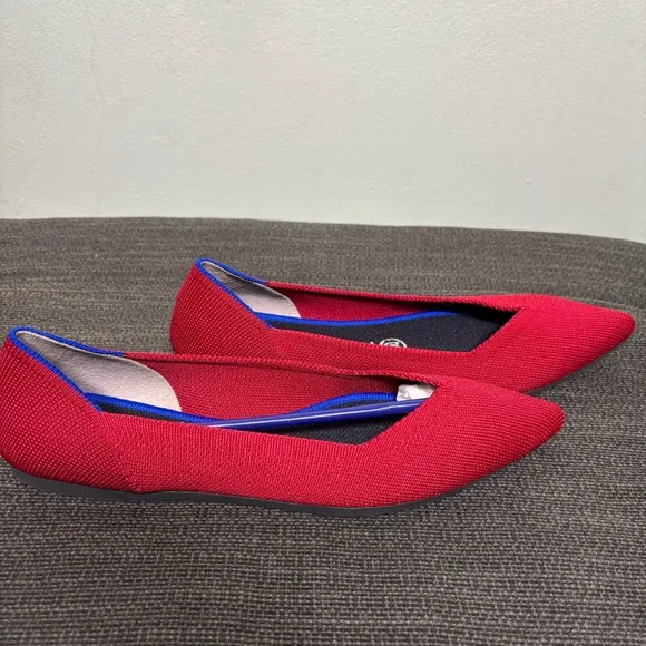 Rothy's NWOT The Point Slip-On Shoes-Scarlet Red- Women Size 7.5