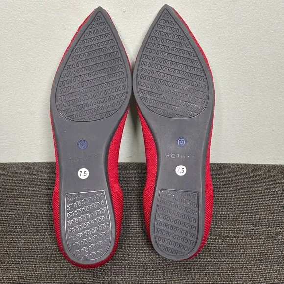 Rothy's NWOT The Point Slip-On Shoes-Scarlet Red- Women Size 7.5