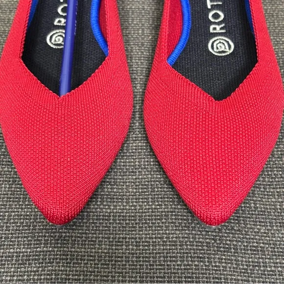 Rothy's NWOT The Point Slip-On Shoes-Scarlet Red- Women Size 7.5