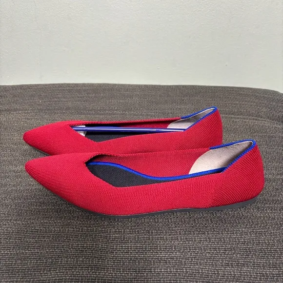Rothy's NWOT The Point Slip-On Shoes-Scarlet Red- Women Size 7.5