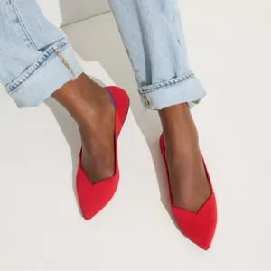 Rothy's NWOT The Point Slip-On Shoes-Scarlet Red- Women Size 7.5