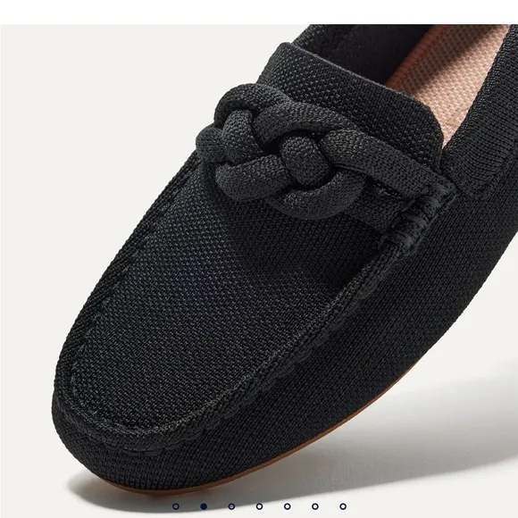Rothy’s The Braid Driver Black Loafer Shoes