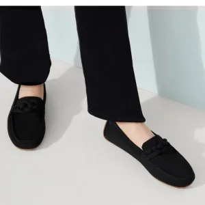 Rothy’s The Braid Driver Black Loafer Shoes