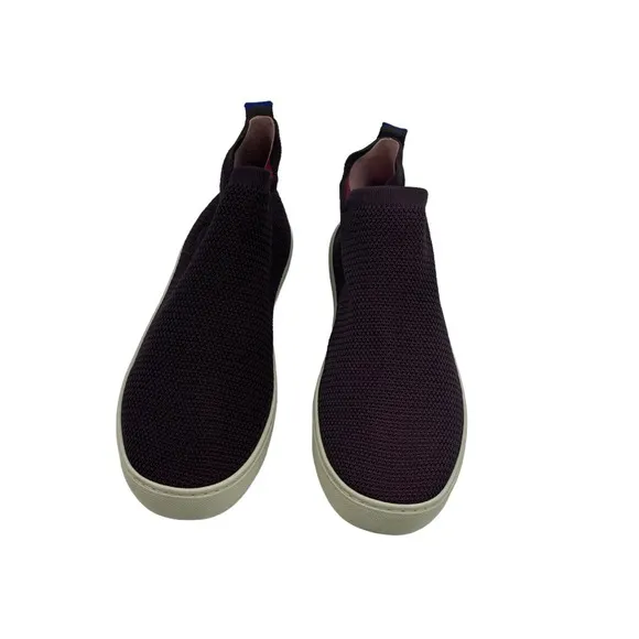 ROTHY’S The Chelsea Berry Lattice Knit High Top Sneaker Ankle Boots Size 10.5