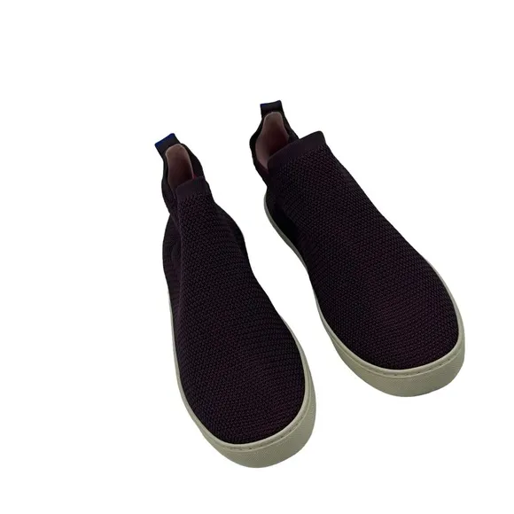 ROTHY’S The Chelsea Berry Lattice Knit High Top Sneaker Ankle Boots Size 10.5