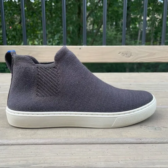 Rothy’s The Chelsea Merino Wool Espresso knit sneaker boots size 8