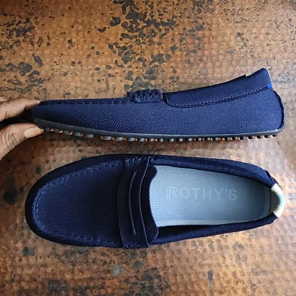 Rothys The Driver Flat in Sapphire Blue