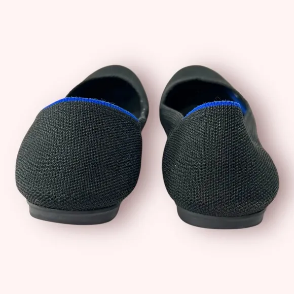 Rothy's The Flat Round Toe Ballet Shoes Black Women's Size 8