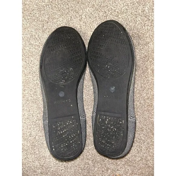 Rothys The Flat Shoes Gray Size W8 Comfortable Minimalist Contemporary