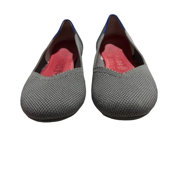 Rothy’s The Flat Slip On Ballet Shoes Gray Textile Size 8.5 Women’s