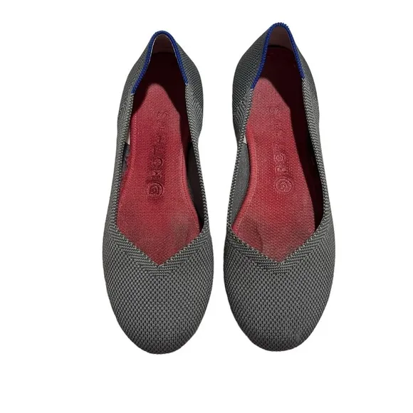Rothy’s The Flat Slip On Ballet Shoes Gray Textile Size 8.5 Women’s