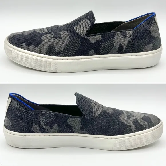 Rothy’s The Original Slip On Sneaker Shoe Grey Camo Gray Camouflage Retired 8.5
