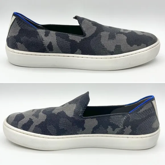 Rothy’s The Original Slip On Sneaker Shoe Grey Camo Gray Camouflage Retired 8.5
