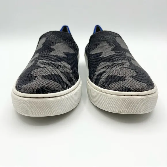 Rothy’s The Original Slip On Sneaker Shoe Grey Camo Gray Camouflage Retired 8.5