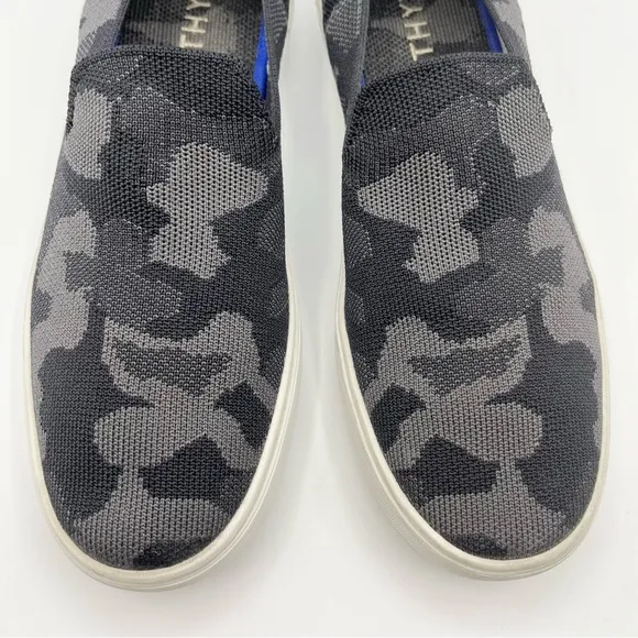 Rothy’s The Original Slip On Sneaker Shoe Grey Camo Gray Camouflage Retired 8.5