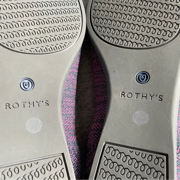 Rothy’s The Point Flat Heather Magenta Shoes Slip on Women’s 9.5