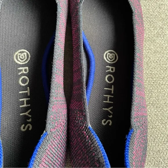 Rothy’s The Point Flat Heather Magenta Shoes Slip on Women’s 9.5