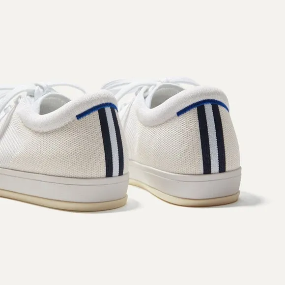 Rothy's The RS02 Sneaker The Lace Up White Sneaker Shoes Size 9 NWOB