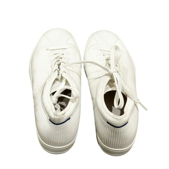 Rothy's The RS02 Sneaker The Lace Up White Sneaker Shoes Size 9 NWOB