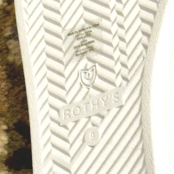 Rothy's The RS02 Sneaker The Lace Up White Sneaker Shoes Size 9 NWOB