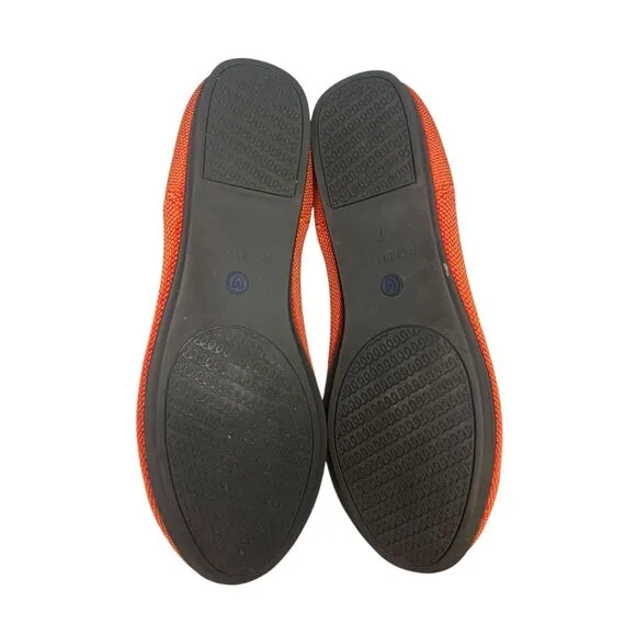 Rothy’s Women’s 7 The Flat Persimmon Marine Stripe Slip On Shoes Round Toe