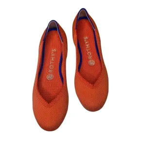 Rothy’s Women’s 7 The Flat Persimmon Marine Stripe Slip On Shoes Round Toe