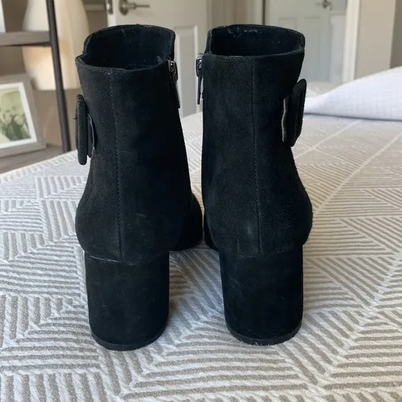 Saks Fifth Avenue suede leather block heel boots size 8