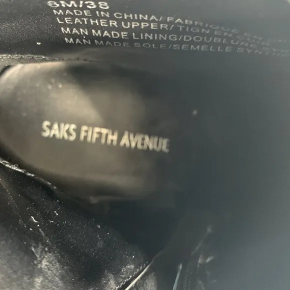 Saks Fifth Avenue suede leather block heel boots size 8