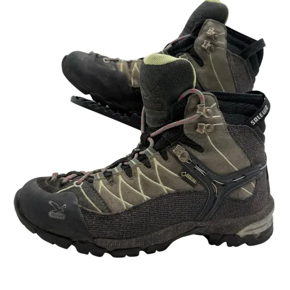 Salewa Alp Trainer Mid GTX Womens 8.5 Gore-Tex Hiking Boots Shoes Mountaineering