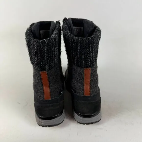 Salomon Hime Mid Snow Bootie Women's 6.5 Gray Lace-Up Waterproof Winter Boots