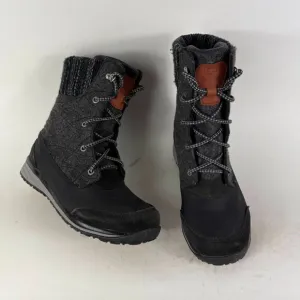 Salomon Hime Mid Snow Bootie Women's 6.5 Gray Lace-Up Waterproof Winter Boots
