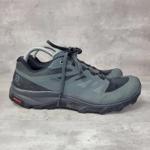 Salomon Outline GTX Hiking Shoes Men Size 9 US Blue Black