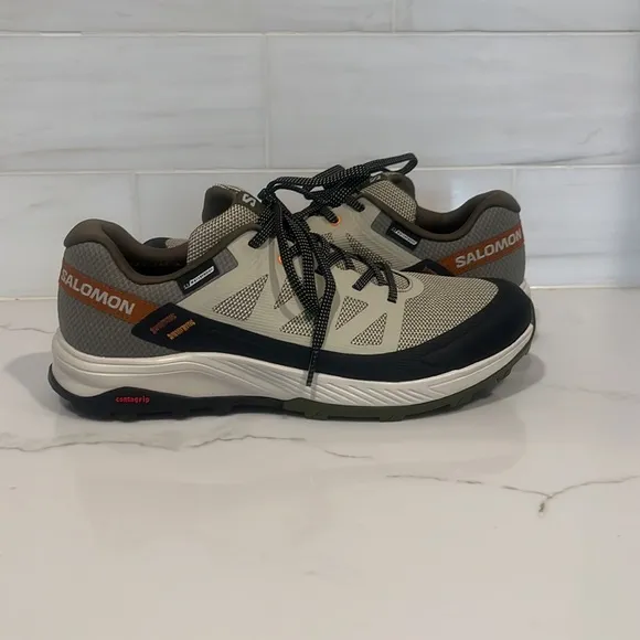 Salomon Outrise ClimaWaterproof Men's Hiking Shoes in Moss Gray/Olive Night