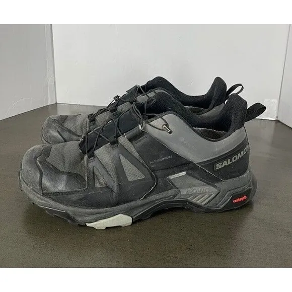Salomon X Ultra 4 GTX Hiking Shoes Men's Size 12 Gray Outdoors